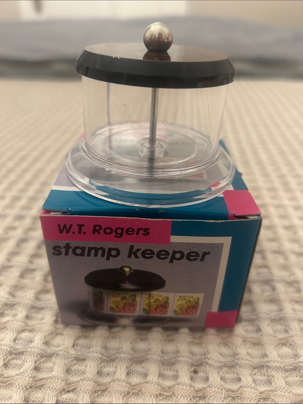 Woodgrain Acrylic Stamp Keeper NIB